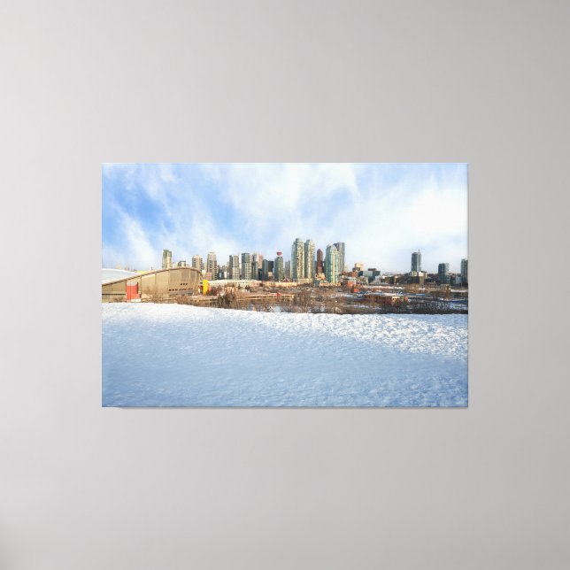 Lienzo Calgary Skyline Winter Wonderland (Anverso)