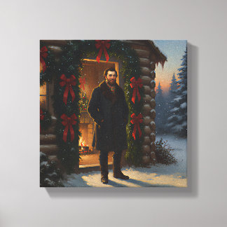 Lienzo Cálida Bienvenida: Brillo Navideño de Eastman John