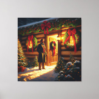 Lienzo Cálida Bienvenida: Brillo Navideño de Eastman John