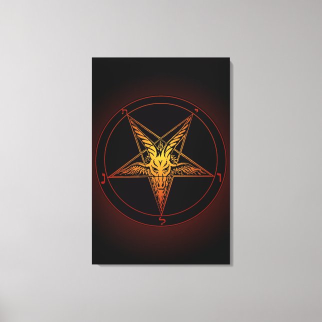 Lienzo Calidad del Museo de Baphomet Aflame 24x36 de esti (Anverso)