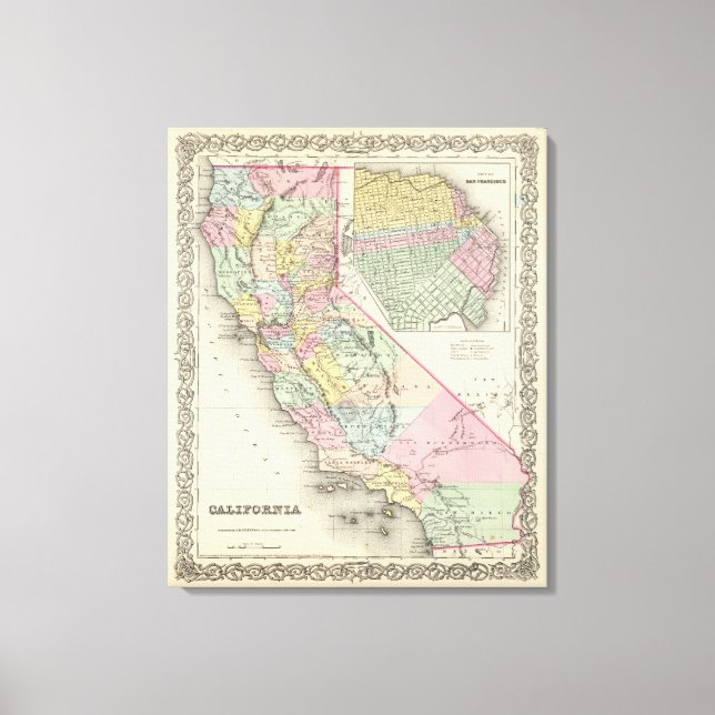 Lienzo California con la ciudad de San Francisco (Anverso)