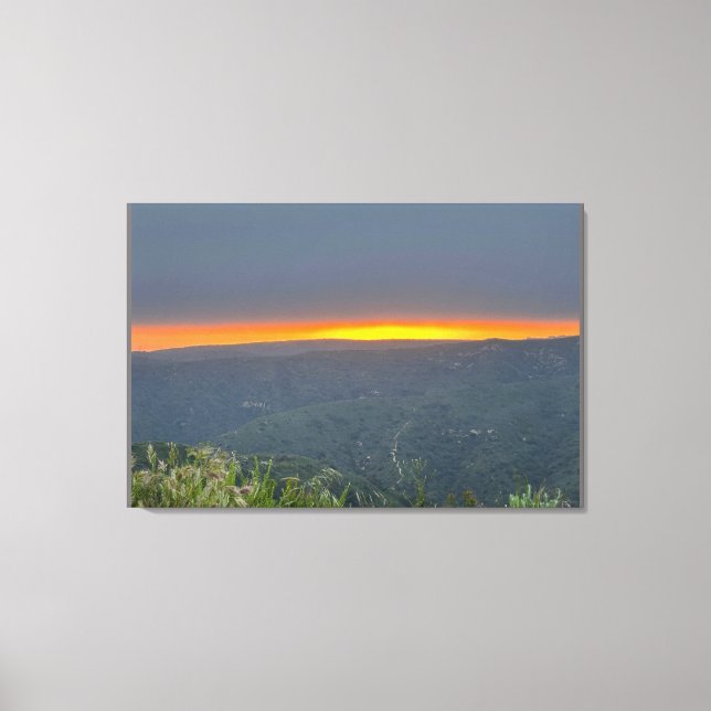 Lienzo California, Laguna Beach Mountain Sunset (Anverso)