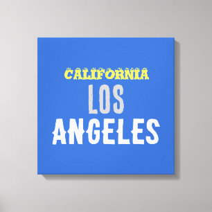 Lienzo California Los Angeles City USA Retro Vintage Blue