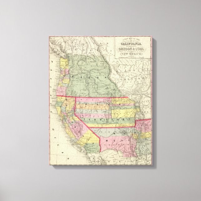 Lienzo California, Oregón, Utah, Nuevo México 3 (Anverso)