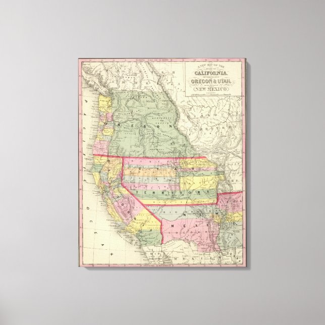Lienzo California, Oregón, Utah, Nuevo México 3 (Anverso)