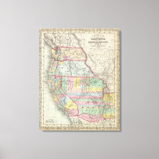 Lienzo California, Oregón, Washington, Utah, Nuevo México