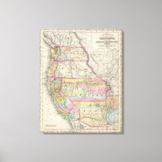 Lienzo California, Oregón, Washington, Utah, Nuevo México