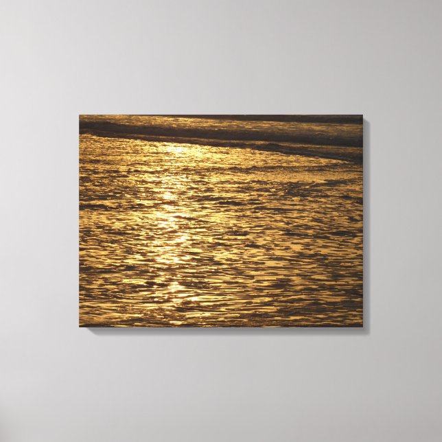 Lienzo California Sunset Waves Ocean Seascape (Anverso)