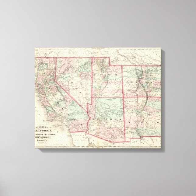 Lienzo California, Utah, Nevada, Colorado (Anverso)