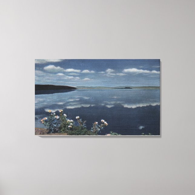 Lienzo CaliforniaView del lago Mono en la Sierra Alta (Anverso)