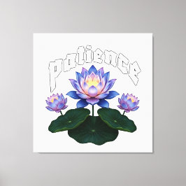 Lienzo Caligrafía Árabe Sabr Paciencia - Flor de Loto Zen