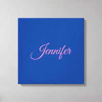 Caligrafía Elegante Nombre personalizado rosa azul