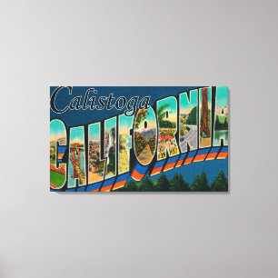 Lienzo Calistoga, California - Escenas de letras grandes