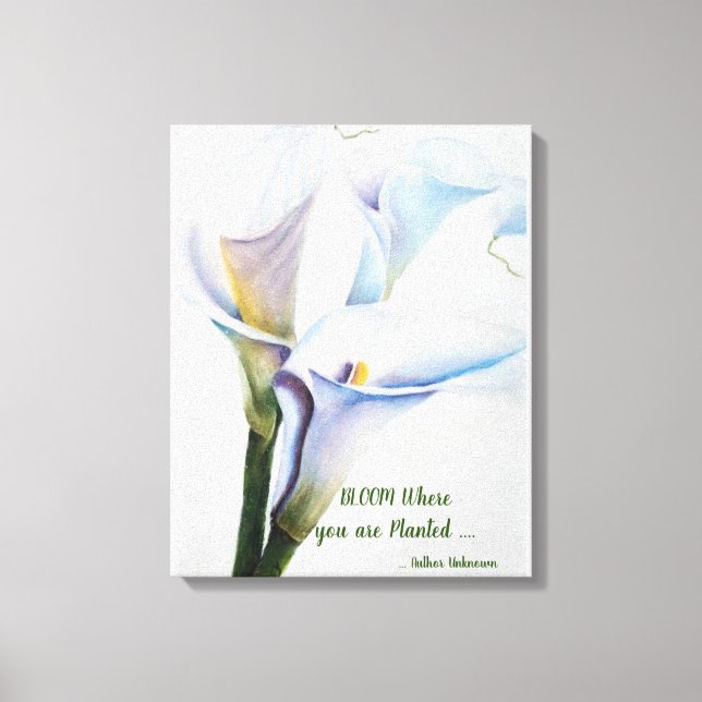 Lienzo Calla blanca Lilies en acuarelas (Anverso)