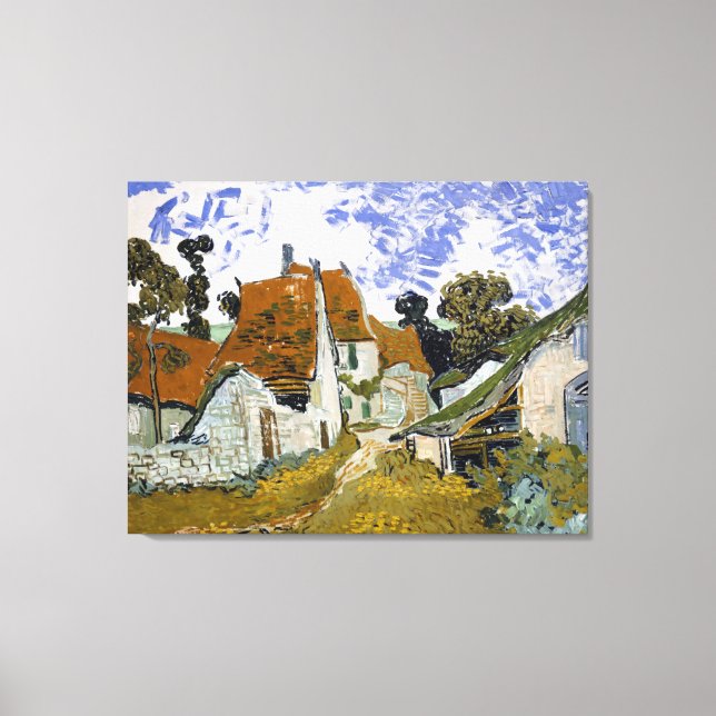 Lienzo Calle Auvers-sur-Oise por Vincent van Gogh (Anverso)