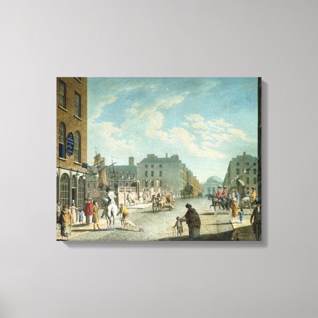Lienzo Calle Capel con el Royal Exchange, Dublín, 1800 (Anverso)