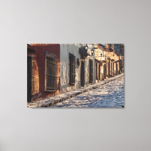 Lienzo Calle Cobblestone de México