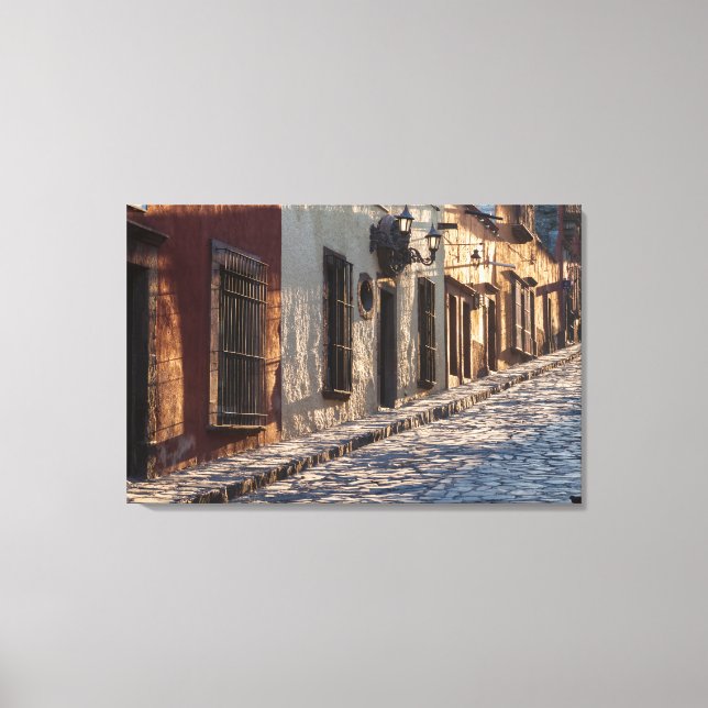 Lienzo Calle Cobblestone de México (Anverso)