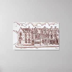 Lienzo Calle comercial   Bailleul, Francia