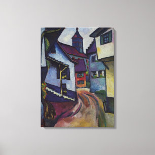 Lienzo Calle Con Iglesia En Kandern August Macke