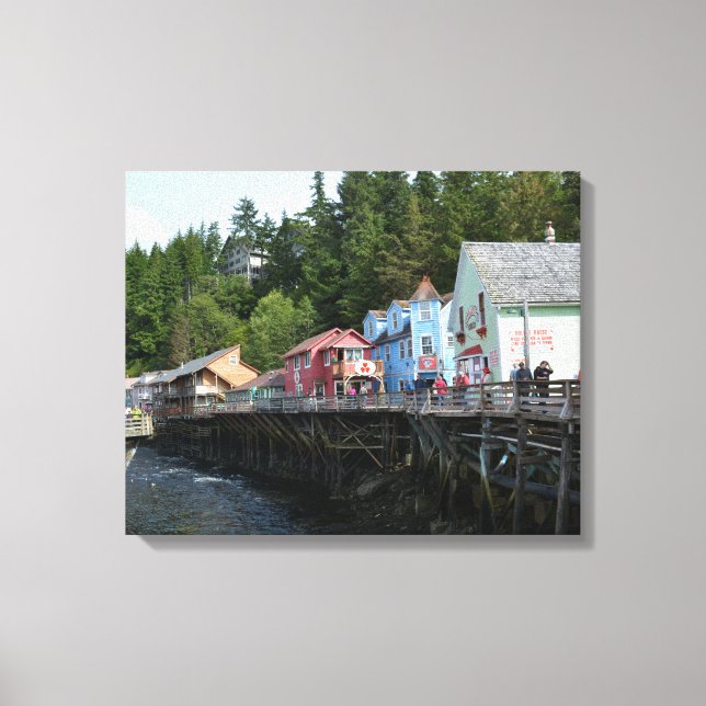 Lienzo Calle Creek en Ketchikan (Anverso)