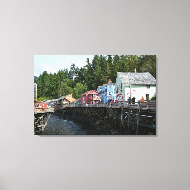 Lienzo Calle Creek en Ketchikan (Anverso)