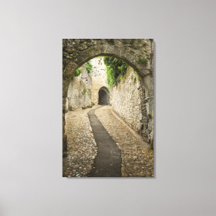 Lienzo Calle de adoquines grises, Francia