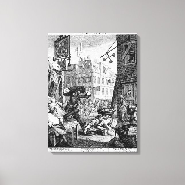 Lienzo Calle de Cervezas, 1751 (Anverso)