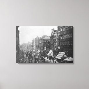 Lienzo Calle de mercado, Manchester, c.1910