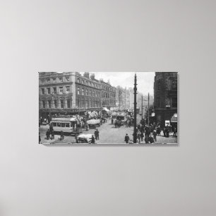 Lienzo Calle de mercado, Manchester, c.1910