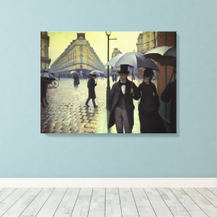 Lienzo Calle de París en día lluvioso de Gustave Caillebo