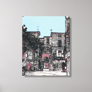 Lienzo Calle de Pezenas, Francia