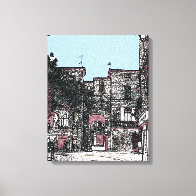 Lienzo Calle de Pezenas, Francia (Anverso)