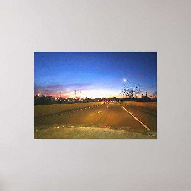 Lienzo Calle Sunset (Anverso)