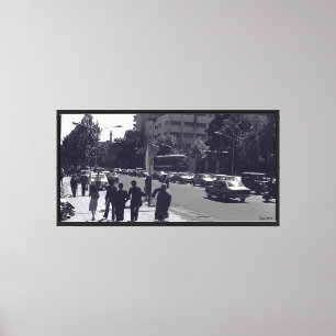 Lienzo Calle y gente de la ciudad de Teherán Irán vintage