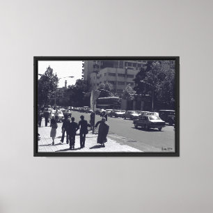 Lienzo Calle y gente de la ciudad de Teherán Irán vintage