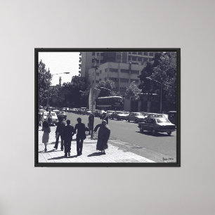 Lienzo Calle y gente de la ciudad de Teherán Irán vintage