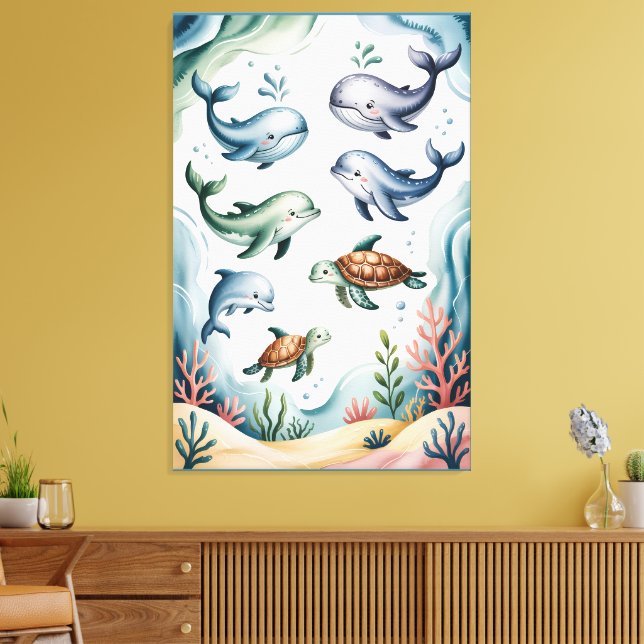 Lienzo Calming Gentle Ocean Nursery Wall Art (Insitu (Sala de estar))
