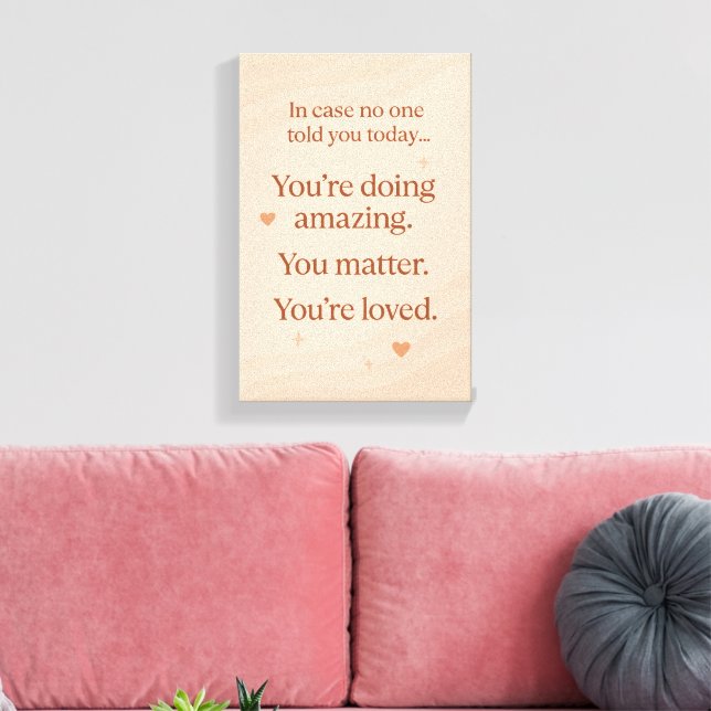 Lienzo Calming Self Motivater - Heartwarming Canvas Print (Insitu (Sala de estar))
