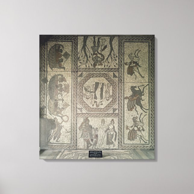 Lienzo Calzada mosaica de la villa romana en Low (Anverso)