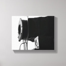 Lienzo Cámara de película de color blanco y negro con 8 x