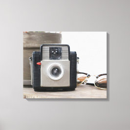 Lienzo Cámara de película de vintage Flower Pot & Glasses