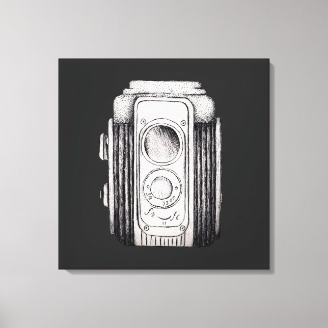 Lienzo Cámara de vídeo negra sin texto (Anverso)