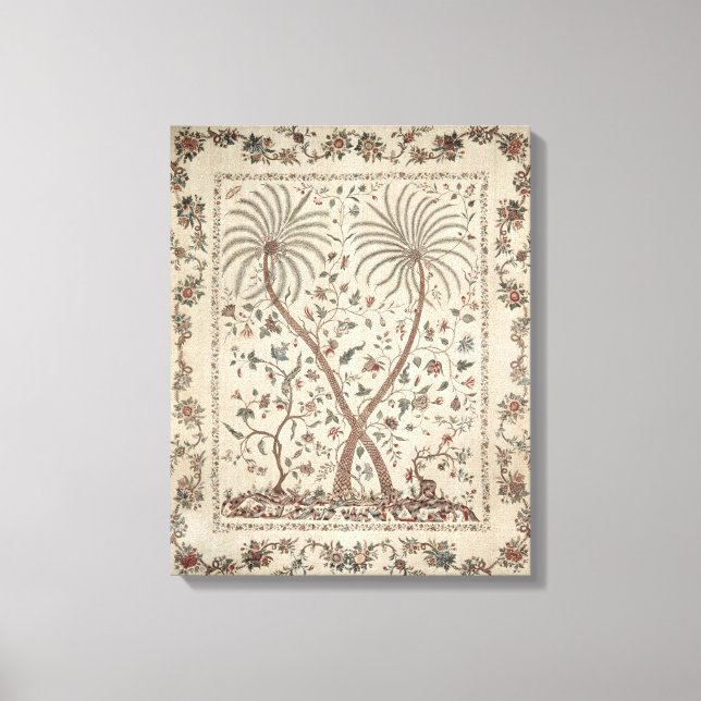 Lienzo Camas con motivos de palmera (Anverso)