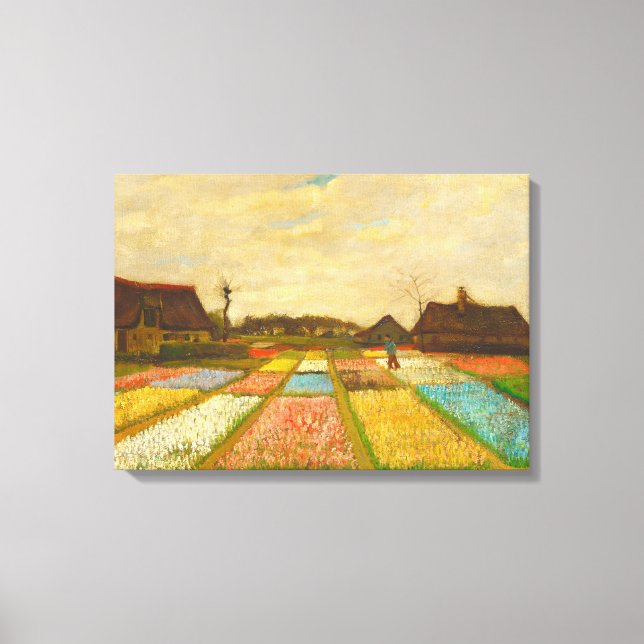 Lienzo Camas de flores Vincent van Gogh en Holanda (Anverso)