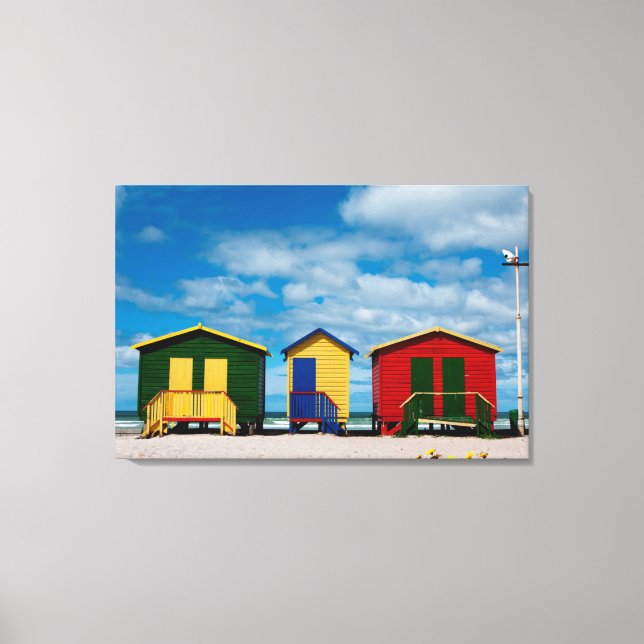Lienzo Cambia de habitación. Playa Muizenberg, Ciudad del (Anverso)