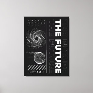 Lienzo Cambiar la tipografía abstracta del futuro