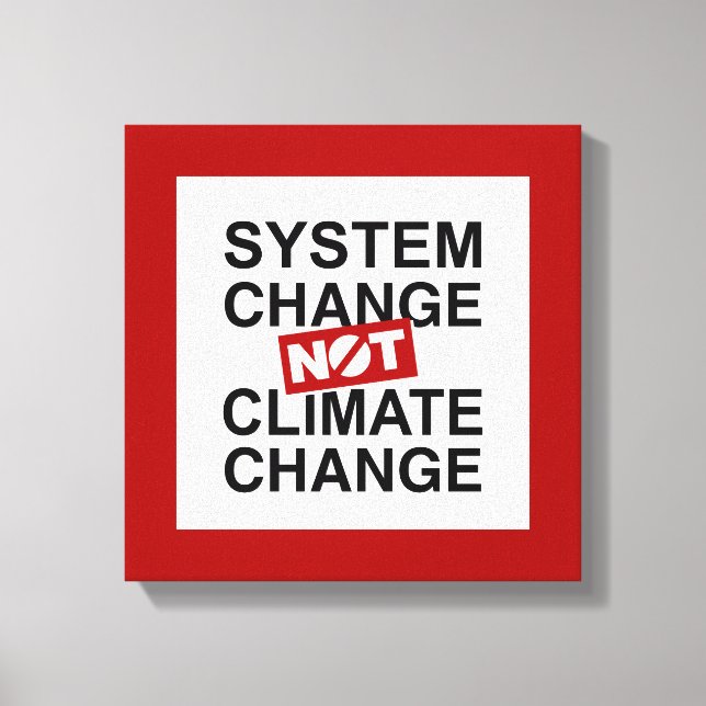 Lienzo Cambio de sistema no cambio climático (Anverso)