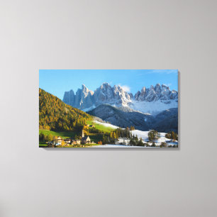 Lienzo Cambio de temporada en los Dolomitas