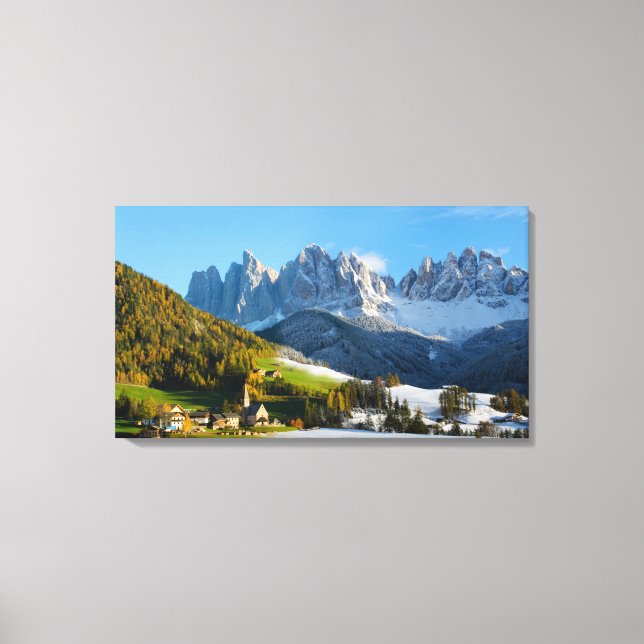 Lienzo Cambio de temporada en los Dolomitas (Anverso)